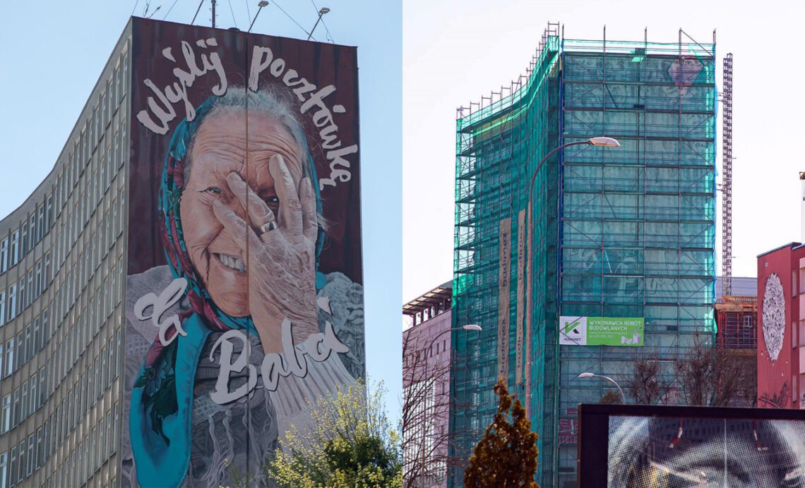 мурал с бабушкой