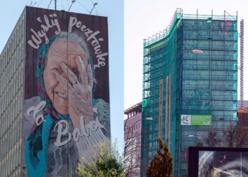 мурал с бабушкой