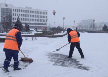 брест завалило снегом