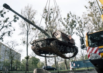 российский танк в Белостоке