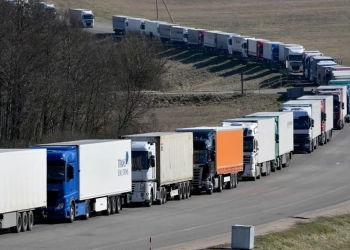 очередь на границе Польши и Беларуси