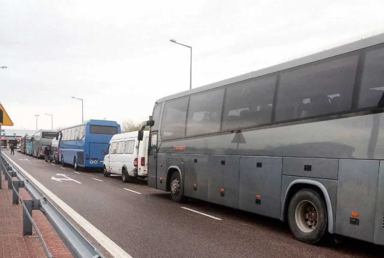 очередь на польско-беларусской границе