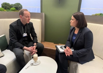 Шимон Мидера и Светлана Тихановская